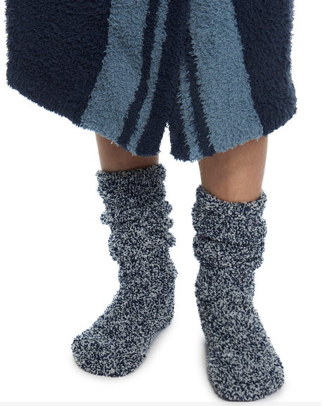 Cozy Chic Men's Ribbed Sock - Indigo & Pacific Blue – Shop